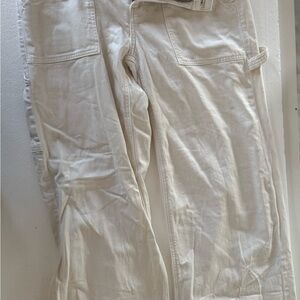 American Eagle Outfitters Women's Cream Cargo Pants